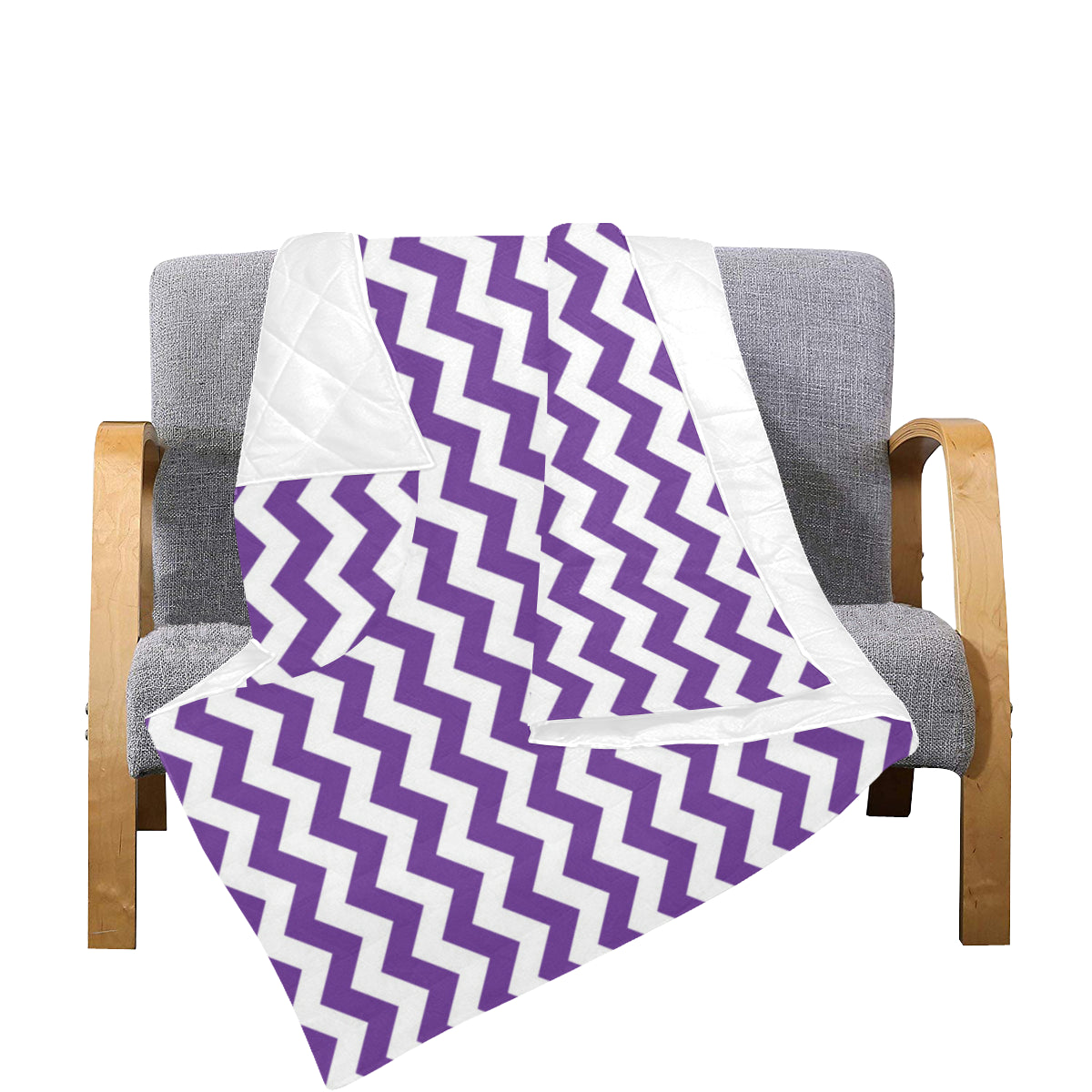 Chevron Purple Pattern Print Design 03 Premium Quilt