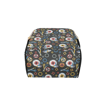Mechanic Pattern Print Design 01 Diaper Bag Backpack