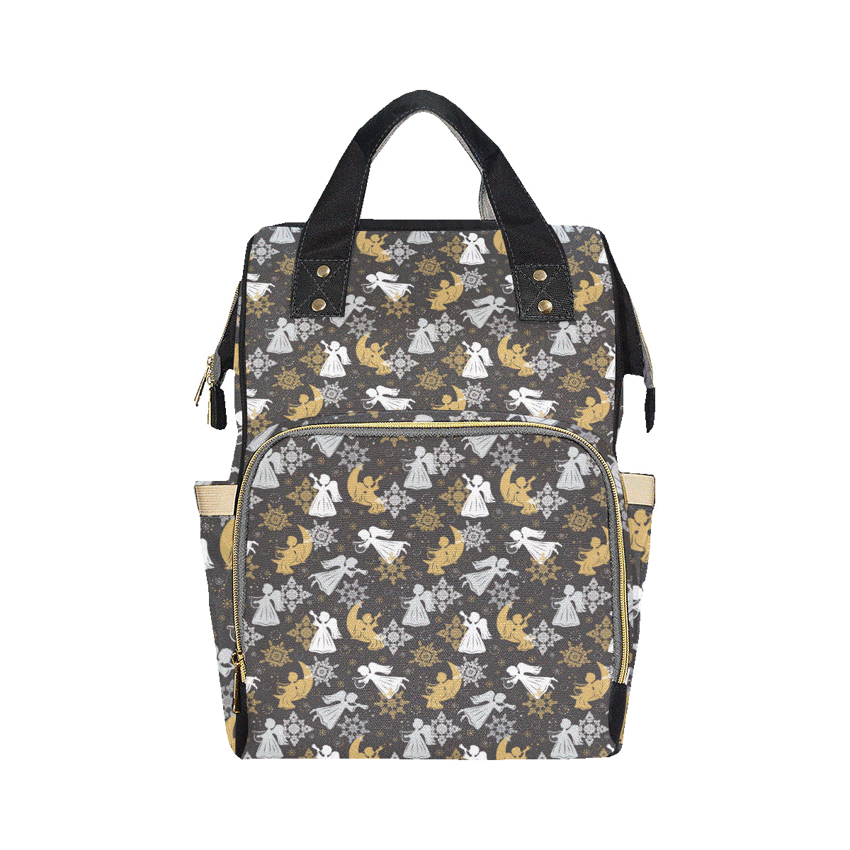 Angel Pattern Print Design 04 Diaper Bag Backpack