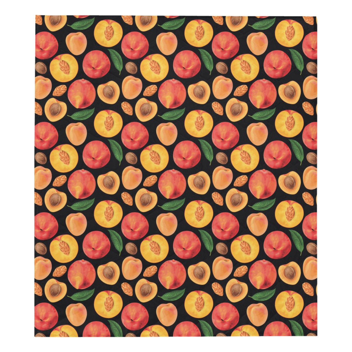 Peach Pattern Print Design A02 Premium Quilt