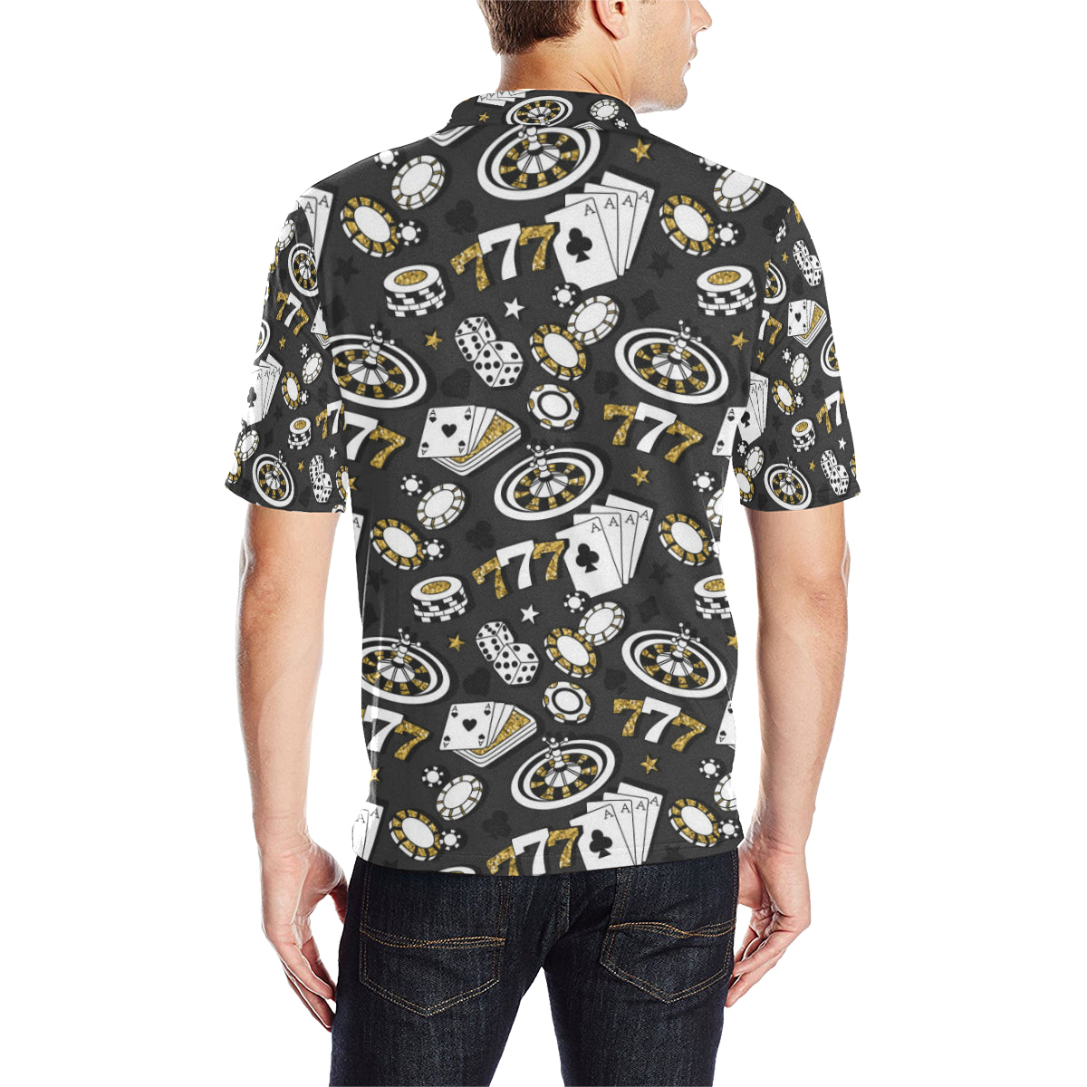Casino Pattern Print Design 05 Men Polo Shirt