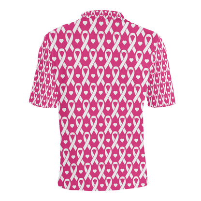 Breast cancer Pattern Print Design 05 Men Polo Shirt