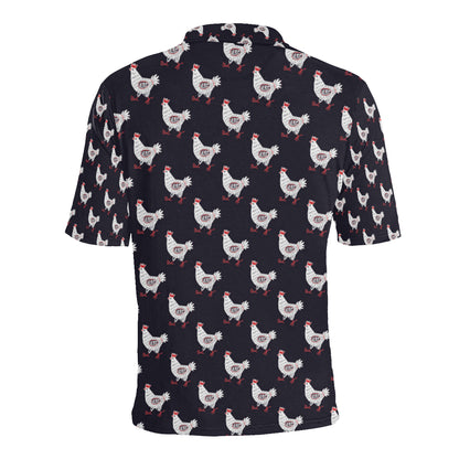 Chicken Pattern Print Design 03 Men Polo Shirt