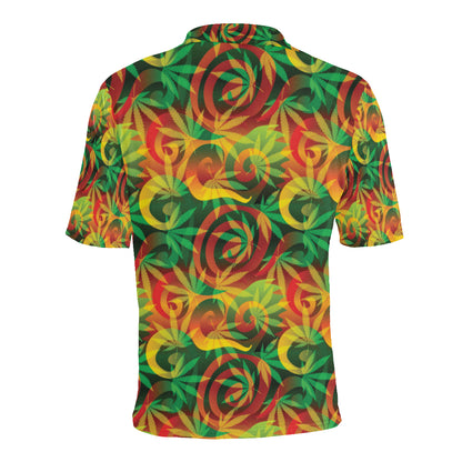 Rastafarian Pattern Print Design A01 Men Polo Shirt