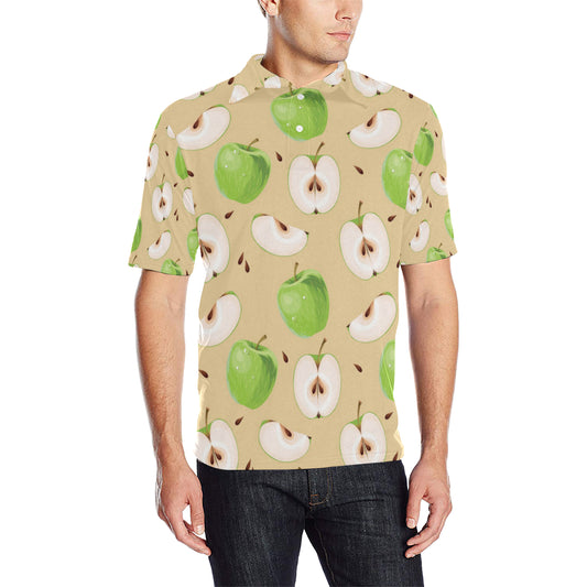 Apple Pattern Print Design AP07 Men Polo Shirt