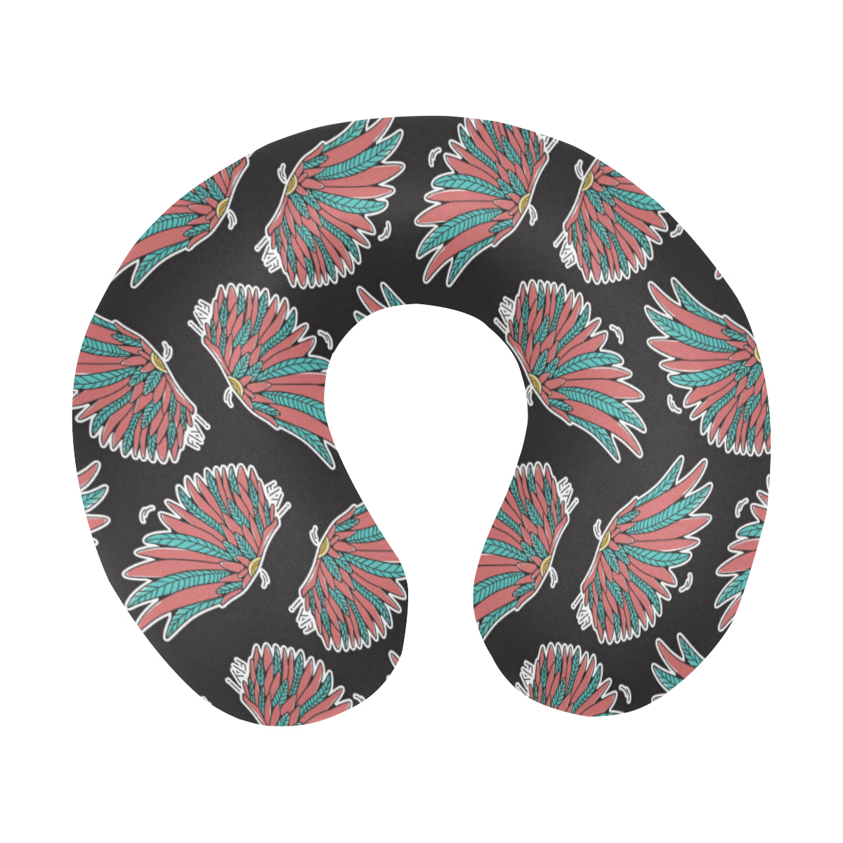 Angel Wings Pattern Print Design 05 U-Shaped Travel Neck Pillow