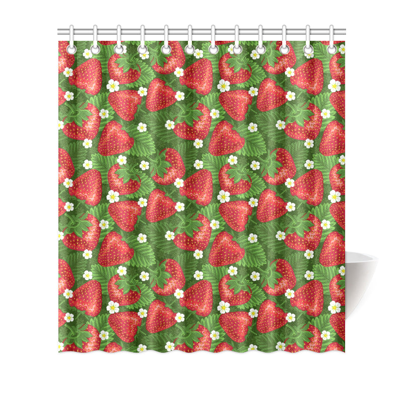 Strawberry Pattern Print Design SB05 Shower Curtain
