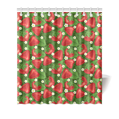 Strawberry Pattern Print Design SB05 Shower Curtain
