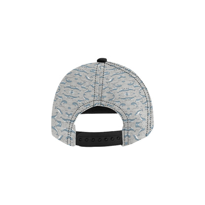 Narwhal Pattern Print Snapback Cap