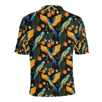 Macaw Pattern Print Design 03 Men Polo Shirt