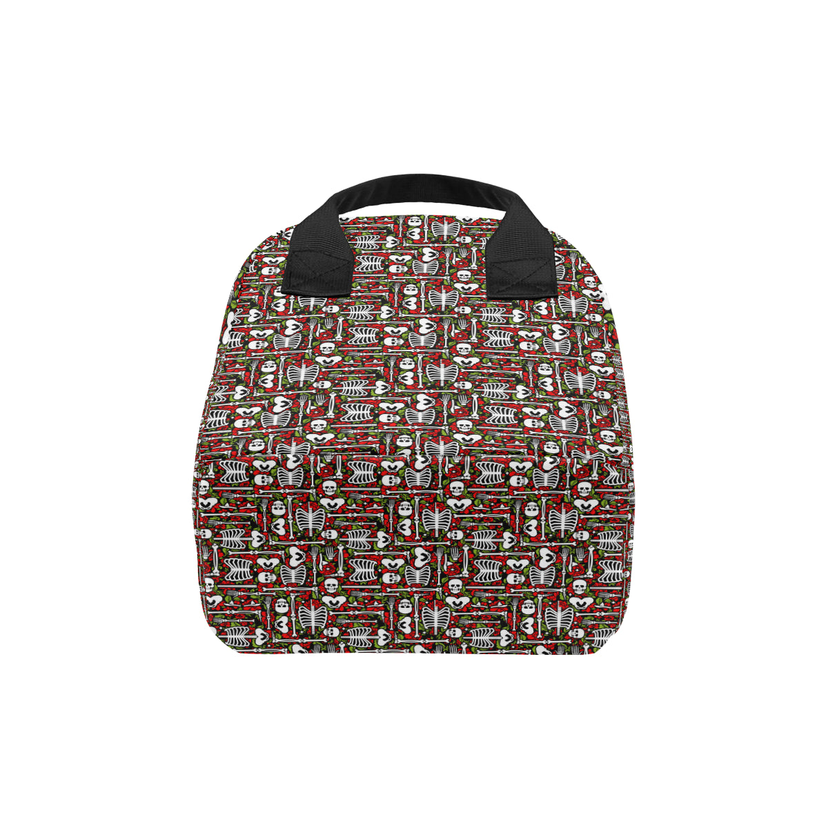 Skeleton Pattern Print Insulated Lunch Bag