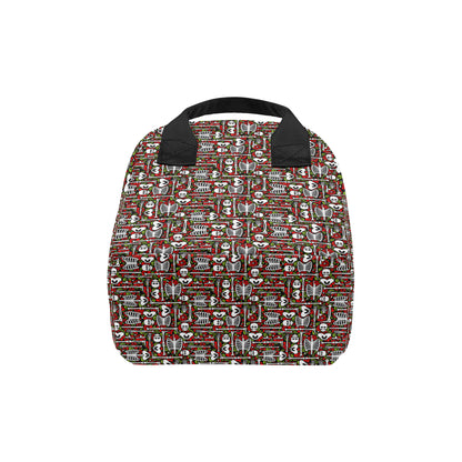 Skeleton Pattern Print Insulated Lunch Bag