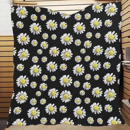 Daisy Pattern Print Design DS01 Premium Quilt