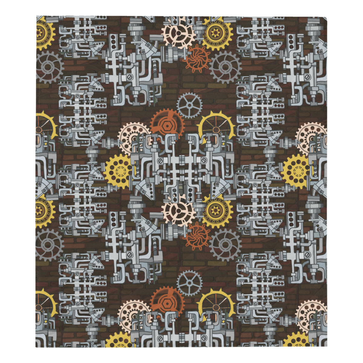 Mechanic Pattern Print Design 04 Premium Quilt