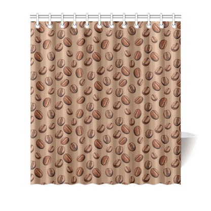 Coffee Pattern Print Design 07 Shower Curtain