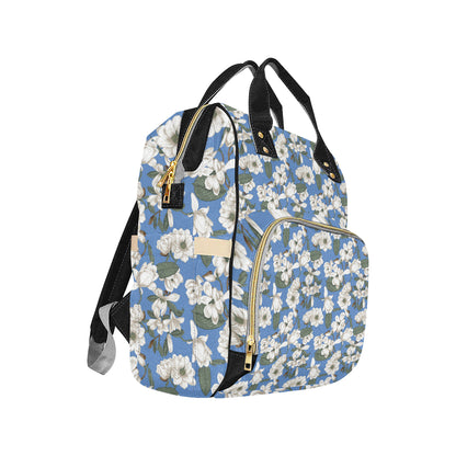 Magnolia Pattern Print Design 01 Diaper Bag Backpack