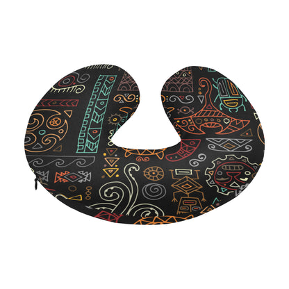 Polynesian Pattern Print Design A04 U-Shaped Travel Neck Pillow