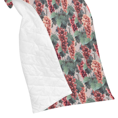 Grape Pattern Print Design GP01 Premium Quilt