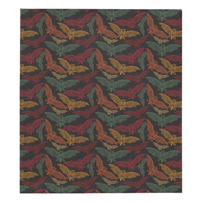 Bat Tribal Pattern Print Design 03 Premium Quilt