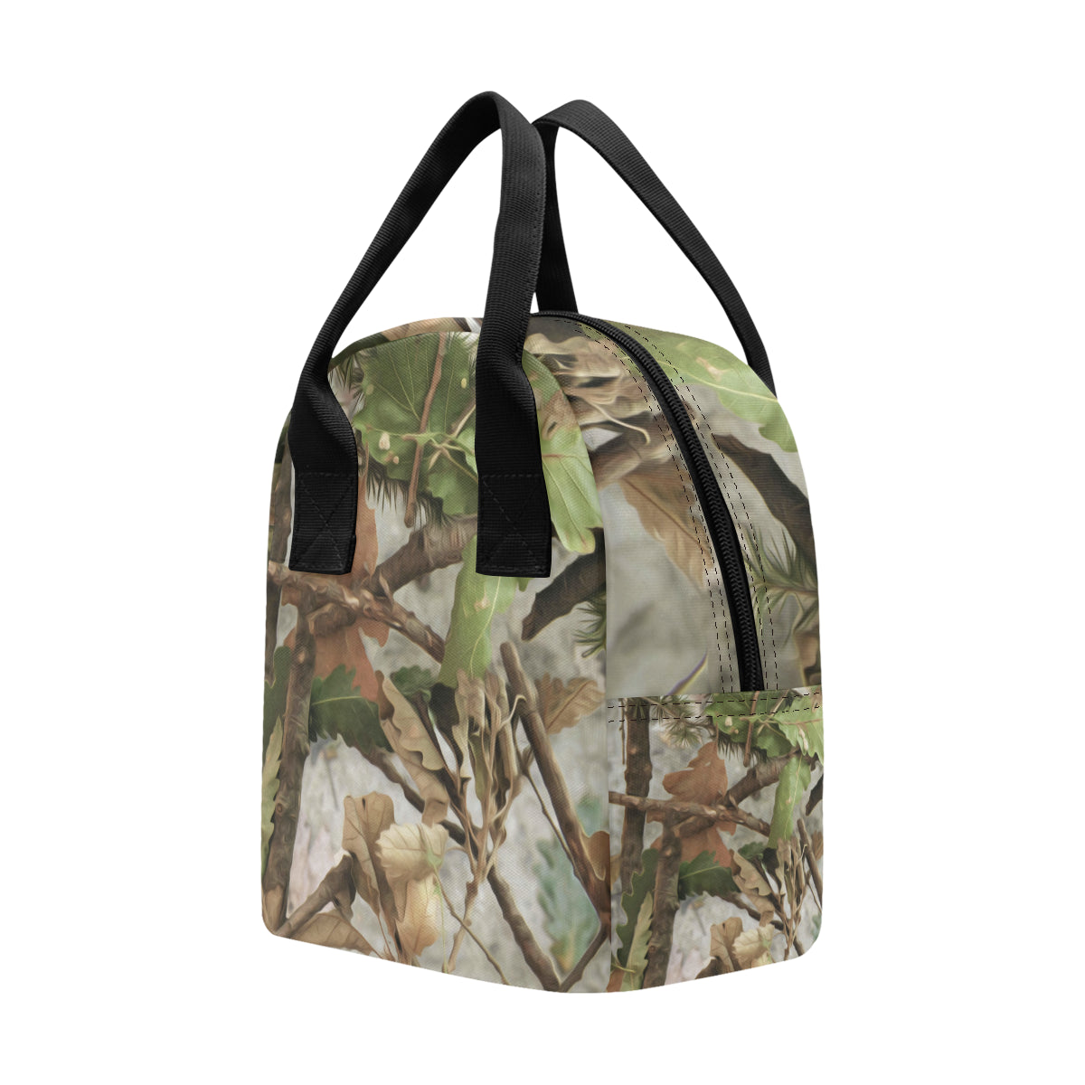 Camo Realistic Tree Forest Print Insulated Lunch Bag