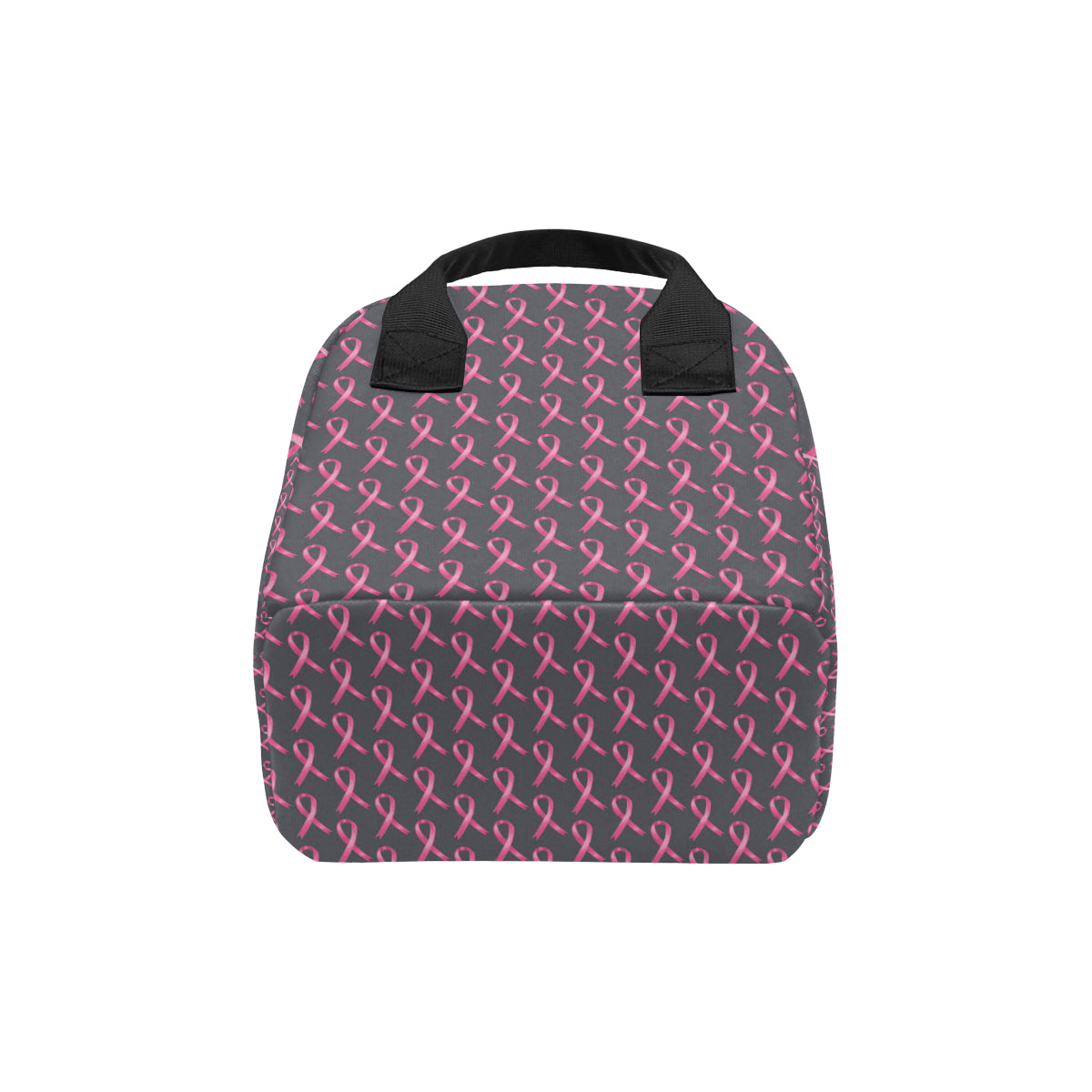 Breast Cancer Awareness Pattern Insulated Lunch Bag