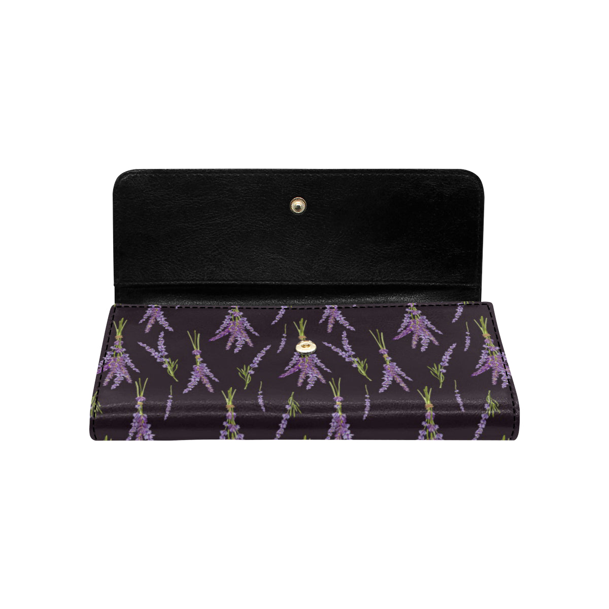 Lavender Pattern Print Design LV05 Women's Trifold Wallet