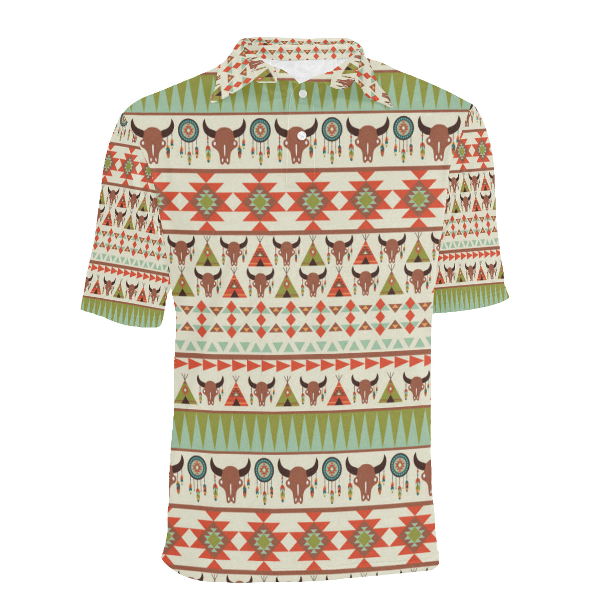 American indian Ethnic Pattern Men Polo Shirt