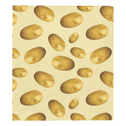 Potato Pattern Print Design A01 Premium Quilt