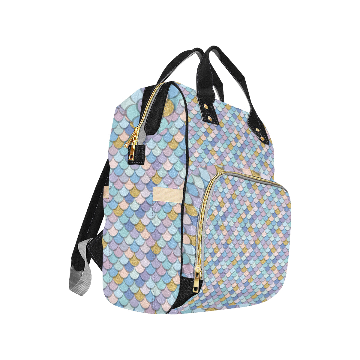 Mermaid Scales Pattern Print Design 05 Diaper Bag Backpack