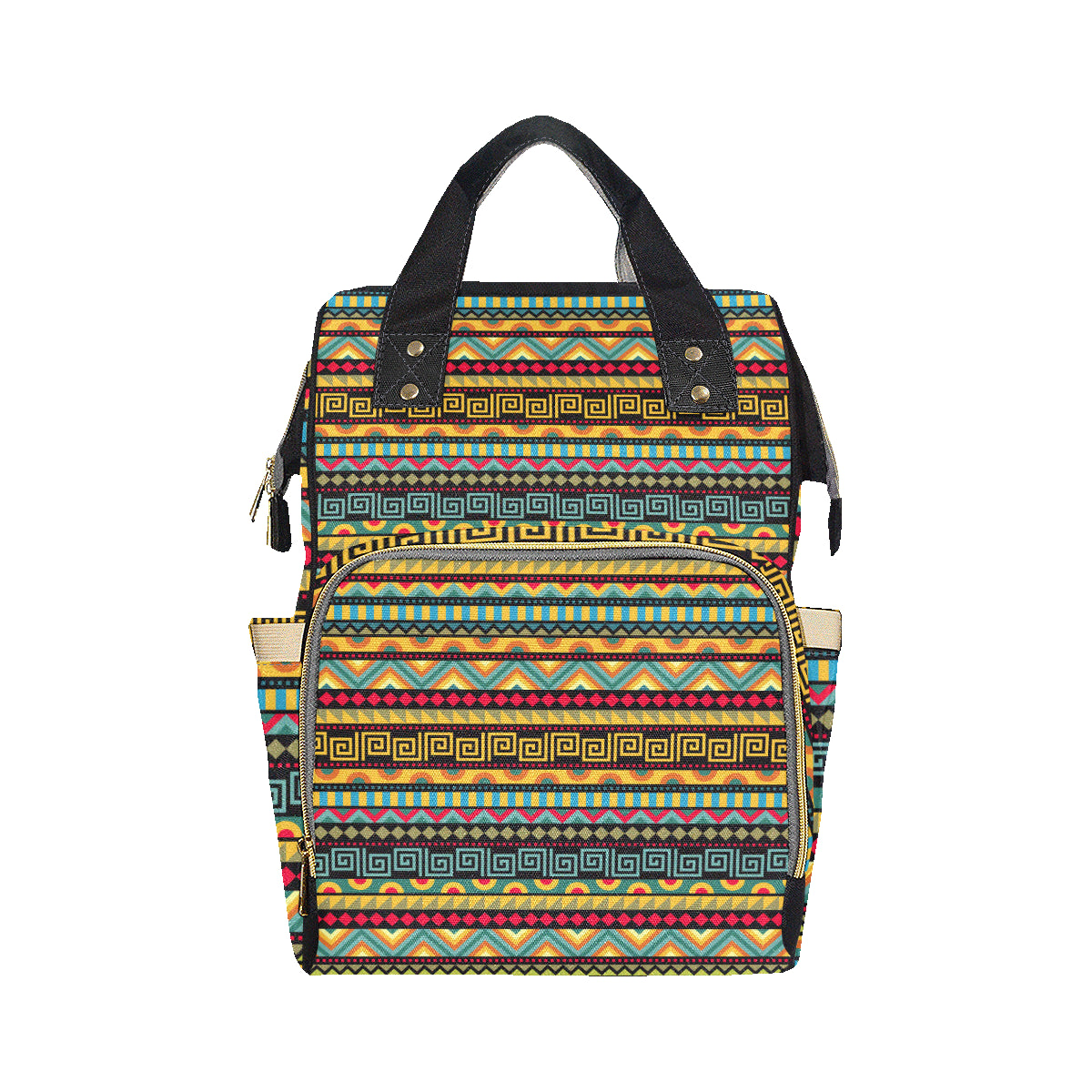 African Pattern Print Design 03 Diaper Bag Backpack