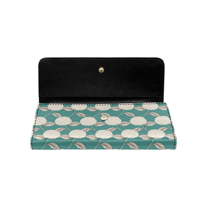 Hydrangea Pattern Print Design HD03 Women's Trifold Wallet