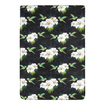 Hummingbird with Flower Pattern Print Design 03 Women's Trifold Wallet