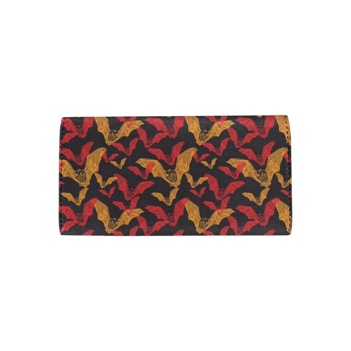 Bat Pattern Print Design 01 Women's Trifold Wallet