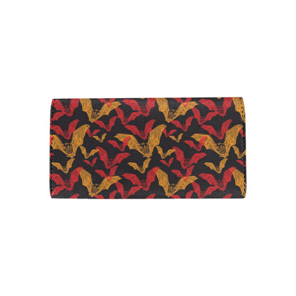 Bat Pattern Print Design 01 Women's Trifold Wallet