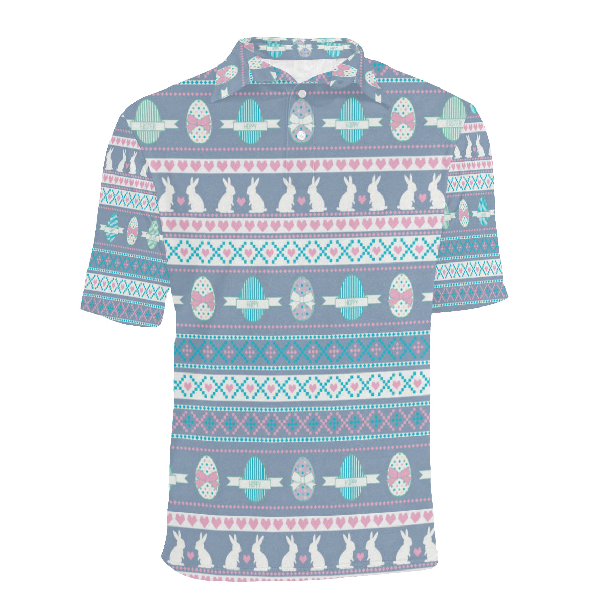 Easter Eggs Pattern Print Design RB013 Men Polo Shirt