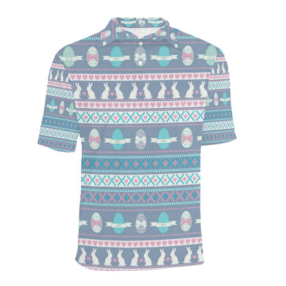 Easter Eggs Pattern Print Design RB013 Men Polo Shirt