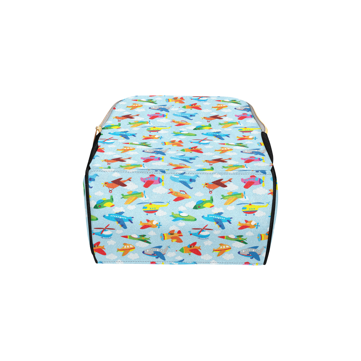 Airplane Colorful Pattern Print Design 01 Diaper Bag Backpack