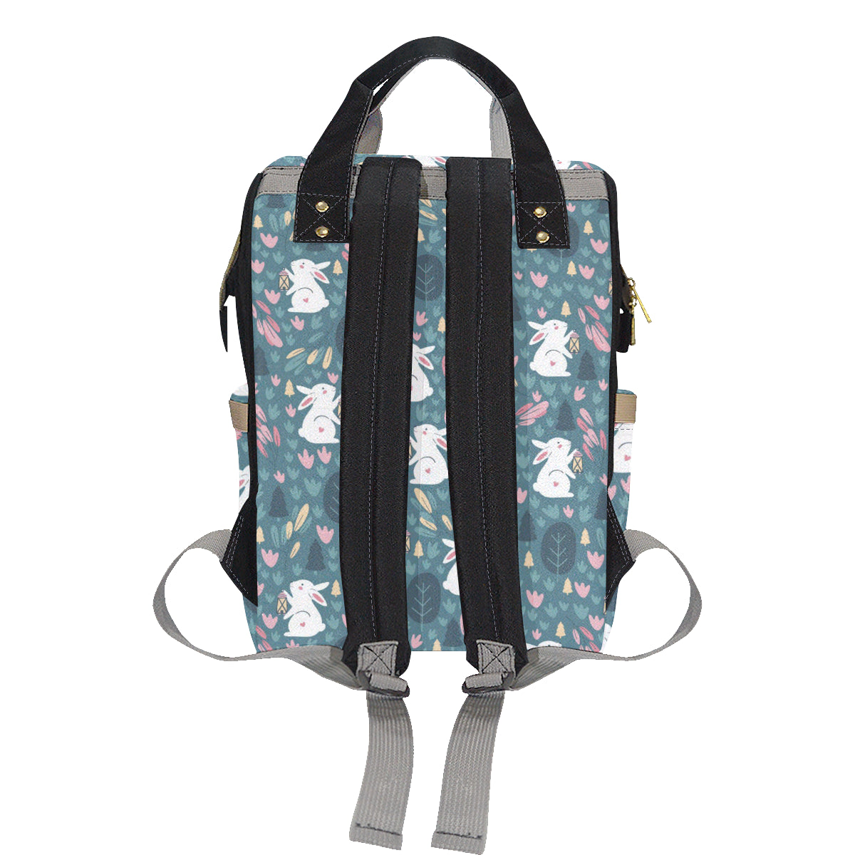 Rabbit Pattern Print Design RB013 Diaper Bag Backpack