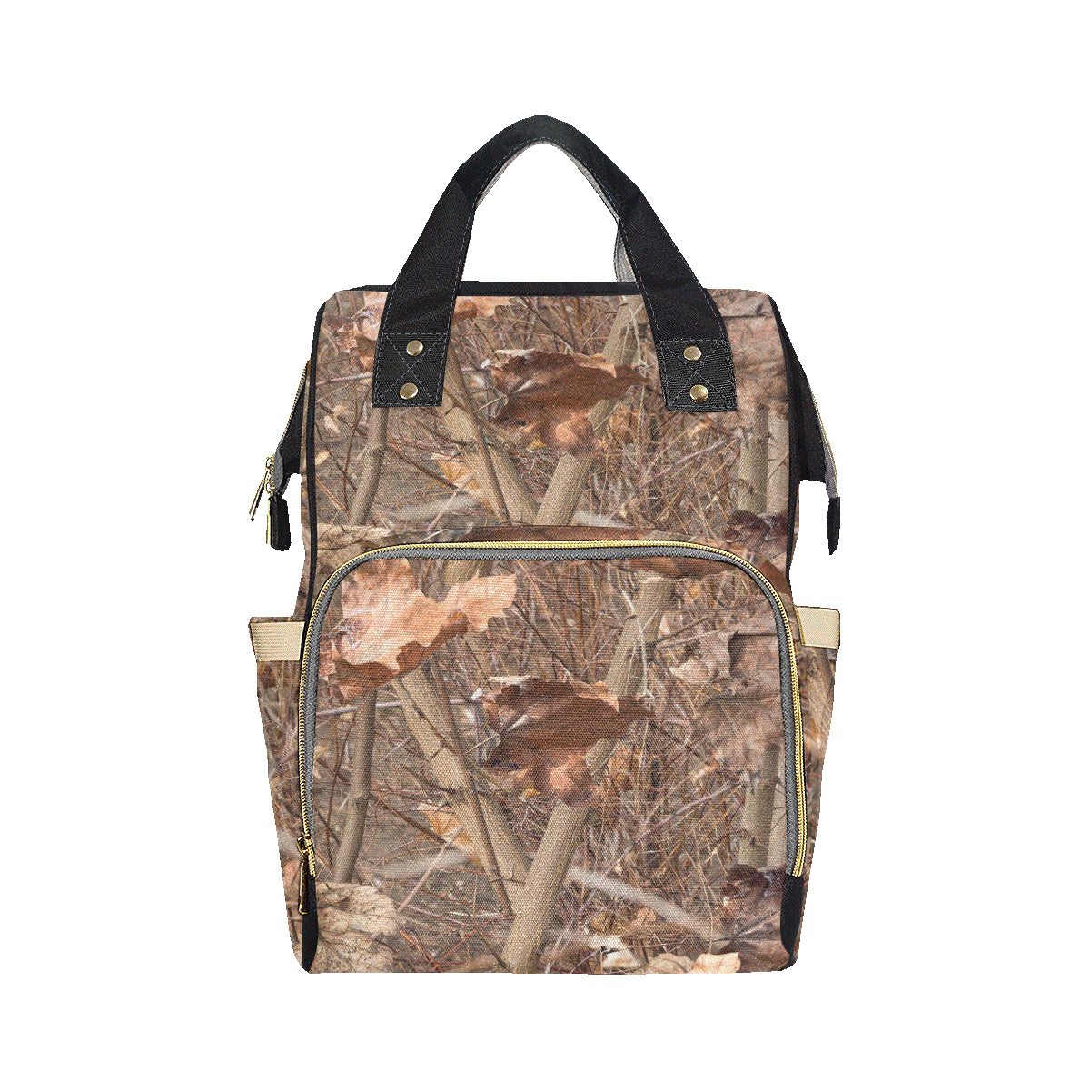Camo Realistic Tree Forest Autumn Print Diaper Bag Backpack