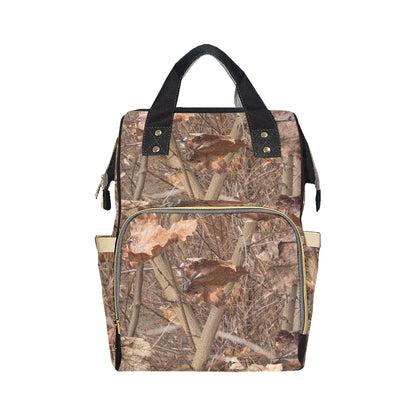 Camo Realistic Tree Forest Autumn Print Diaper Bag Backpack