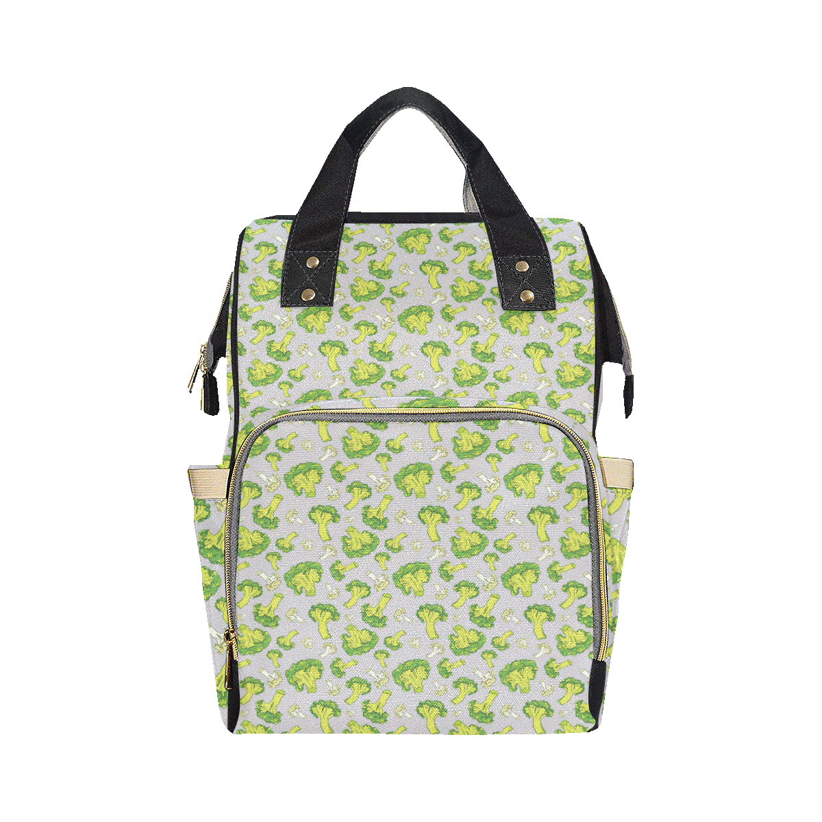 Broccoli Pattern Print Design 03 Diaper Bag Backpack