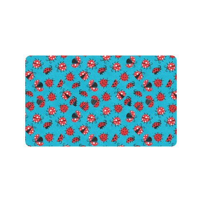 Ladybug Action Print Pattern Rubber Doormat