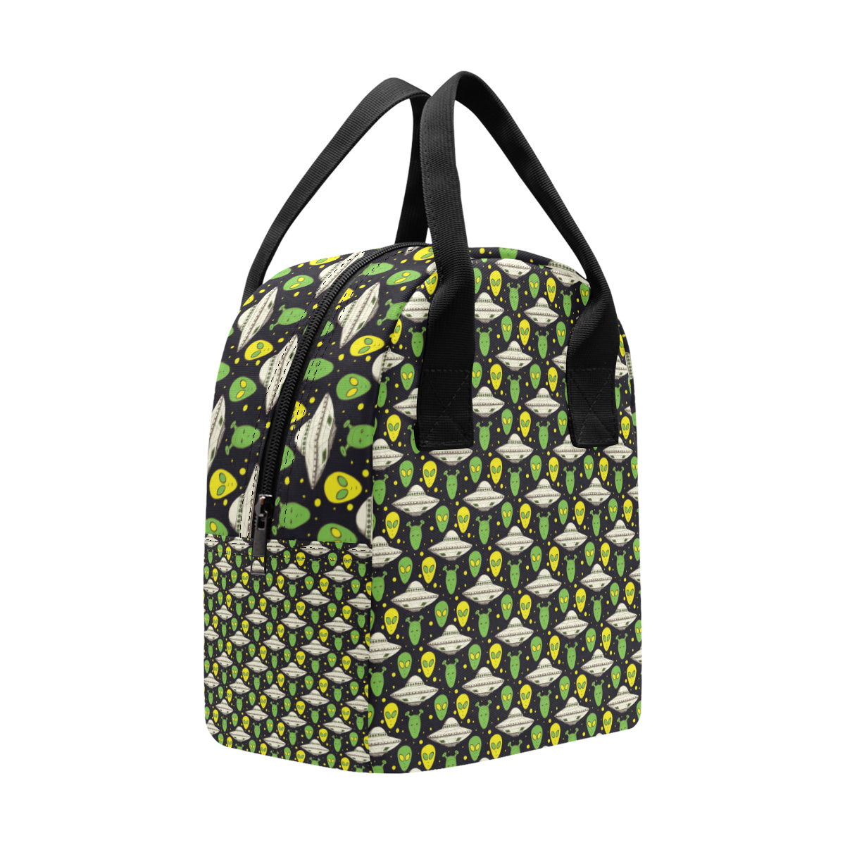 Alien UFO Pattern Insulated Lunch Bag