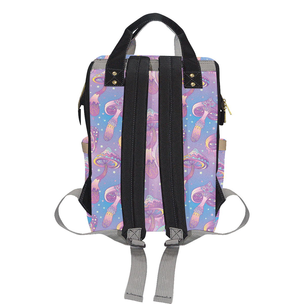 Psychedelic Mushroom Pattern Print Design A01 Diaper Bag Backpack
