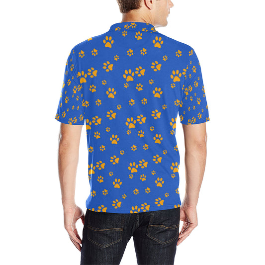 Paw Pattern Print Design A03 Men Polo Shirt