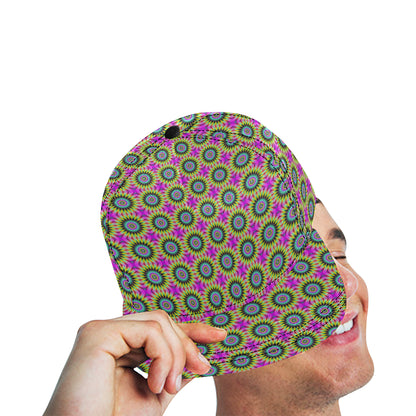 Optical illusion Flower Rainbow Style Snapback Cap