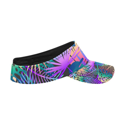 Neon Flower Tropical Palm Leaves Unisex Sun Visor