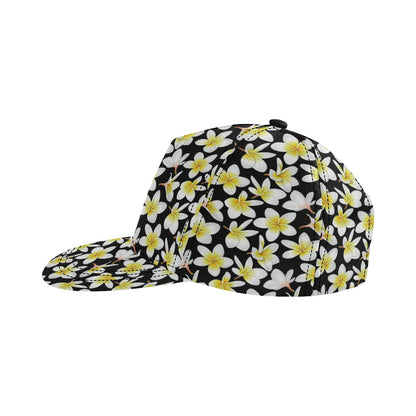 Yellow Plumeria Hawaiian Flowers Snapback Cap
