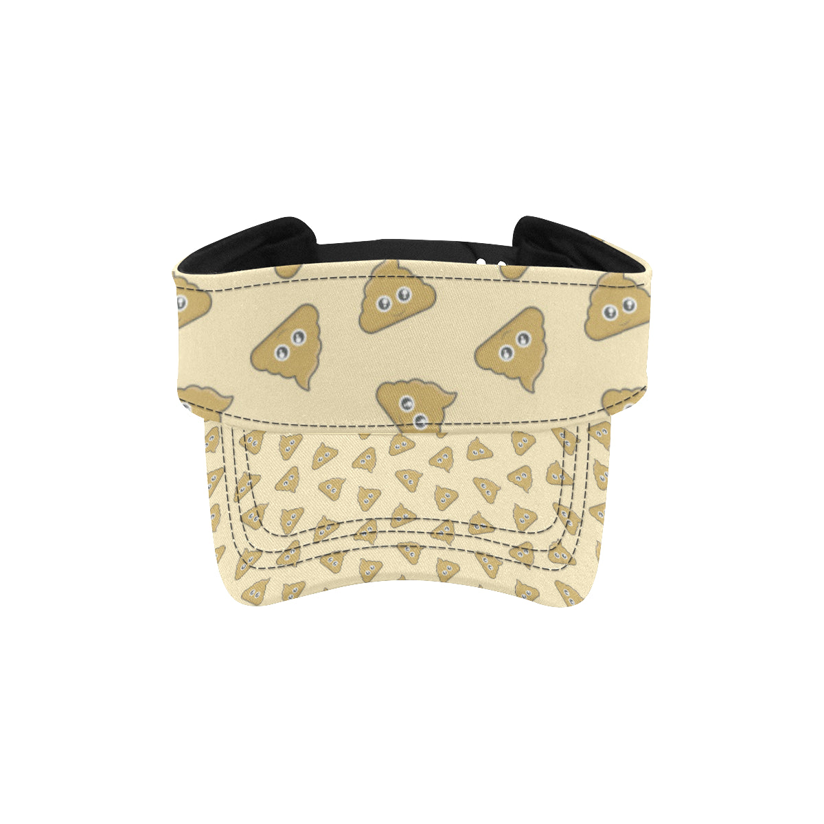 Poop Emoji Pattern Print Design A02 Unisex Sun Visor