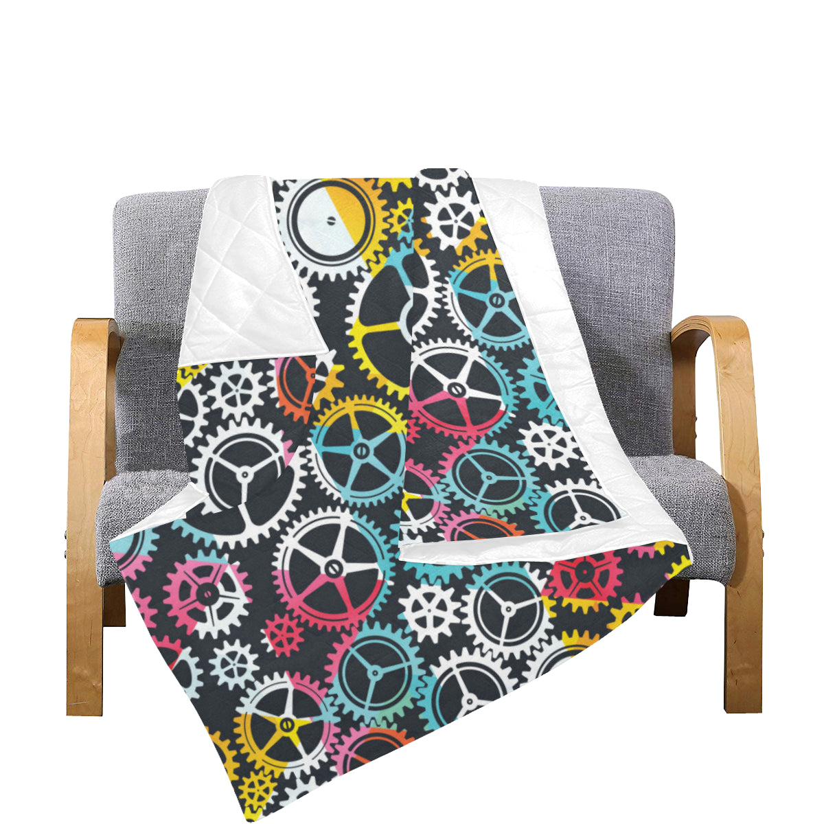 Mechanic Pattern Print Design 02 Premium Quilt